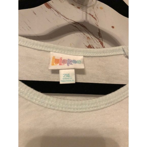 Lularoe Randy 2xl mint and white - Picture 3 of 5